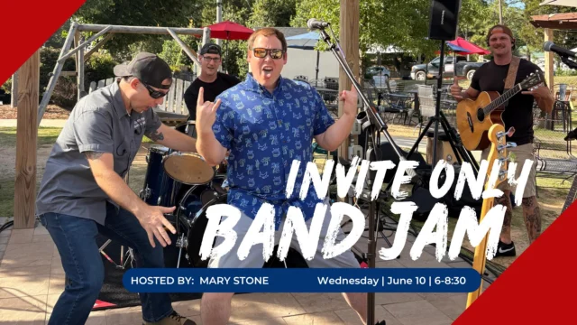 🎸 All are invited to see the bands that show up for the Invite Only Band Jam! Join us tonight as we audition some bands to jam at Red’s! They start jamming at 6:30!