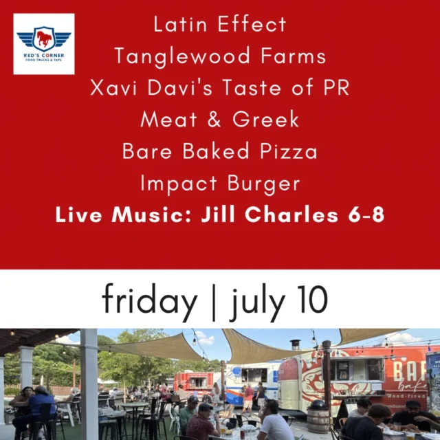 Line-Up looks for Friday! We can’t wait to share the day with you at Red’s!